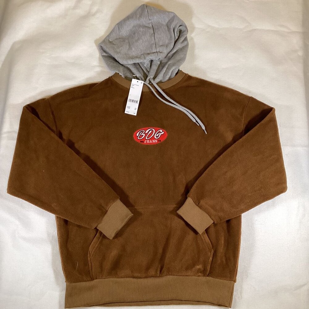 Urban Outfitters BDG Unisex Small Hoodie Brown Fleece Gray Hoodie Brand New Tags